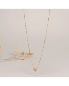 Women Plating Stainless Steel Necklaces Sweet Daisy Titanium Steel Necklace 