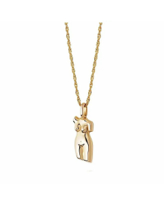 Fashion Geometric Body Pendant Stainless Steel Abstract Face Necklace Jewelry