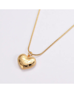 Women Simple Style Heart Shape Stainless Steel Carving Stainless Steel Necklaces No Inlaid Pendant Necklace