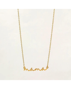 Fashion Simple Golden Pendant Letter Mama Shape Stainless Steel Necklace