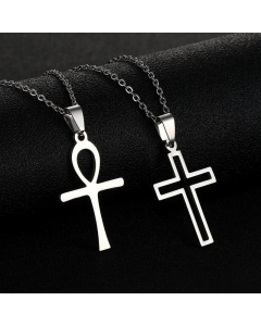 Fashion Stainless Steel Necklace Hollow Cross Plating Stainless Steel Necklaces