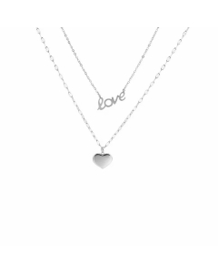 Fashion Letter Heart Shape Stainless Steel Necklace Love Plating Stainless Steel Necklaces