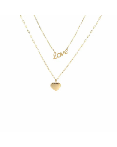 Fashion Letter Heart Shape Stainless Steel Necklace Love Plating Stainless Steel Necklaces