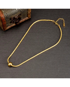 Plating Beads Stainless Steel Necklaces Simple Style Titanium Steel Pendant Necklace 