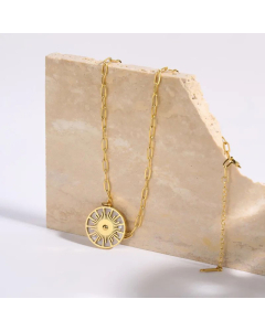 Fashion Gold Plated Stainless Steel Necklace Shell Gear Titanium Steel Shell Necklace