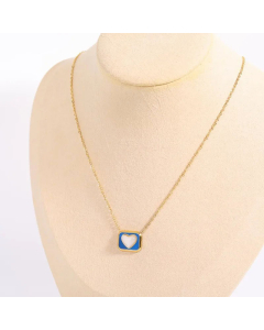 Fashion Gold Plated Stainless Steel Necklaces Heart Titanium Steel Necklace 