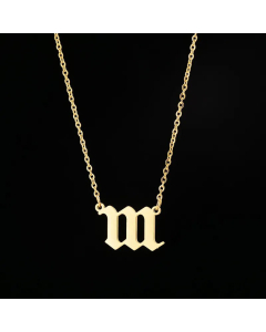 Hip-Hop Plating Stainless Steel Necklaces Number Stainless Steel Necklace-Gold Color-01