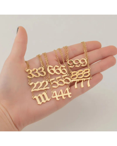 Hip-Hop Plating Stainless Steel Necklaces Number Stainless Steel Necklace