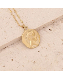 Fashion Portrait Cross Owl Stainless Steel Pendant Necklace Plating Inlaid Zircon Stainless Steel Necklaces
