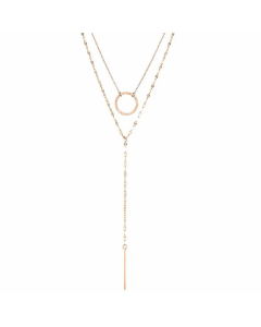 Fashion Circle Pendent Stainless Steel Necklace Plating Stainless Steel Necklaces