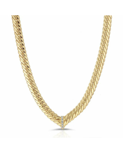 Simple Style Plating Zircon Stainless Steel Necklaces Geometric Stainless Steel Necklace -8mm-White