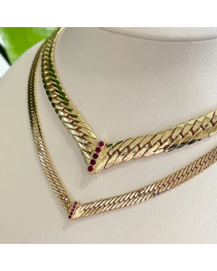 Simple Style Plating Zircon Stainless Steel Necklaces Geometric Stainless Steel Necklace 