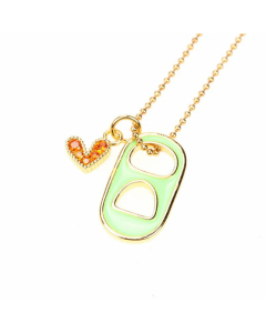 Cute Heart Necklace Inlay Zircon Stainlesee Steel Necklaces