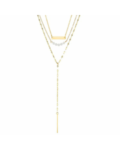 Fashion Three Layer Tassel Stainless Steel Necklace Plating Stainless Steel Necklaces Fine Jewelry