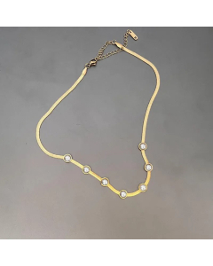Women Plating Stainless Steel Necklaces Fashion Geometric Stainless Steel Necklace 