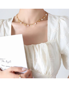 Women Fashion Stars Shell Titanium Steel Necklace Plating Stainless Steel Necklaces