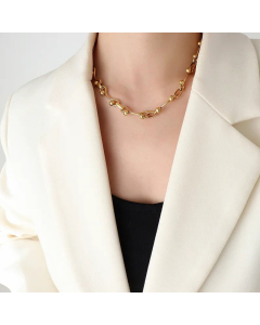 Women Plating Stainless Steel Necklaces Fashion Geometric Titanium Steel Bracelets Necklace