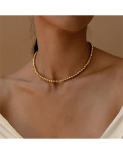 Women Plating Stainless Steel Necklaces Simple Style Solid Color Stainless Steel Necklace 