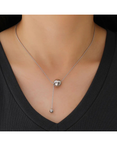 Fashion Stainless Steel Necklaces Ball Titanium Steel Pendant Necklace 