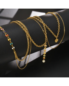 Vintage Style Plating Stainless Steel Necklaces Geometric Stainless Steel Necklace 