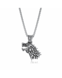 Punk Style Plating Stainless Steel Necklaces Wolf Stainless Steel Necklace 