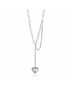 Fashion Tassel Stainless Steel Necklaces Heart Shape Stainless Steel Necklace
