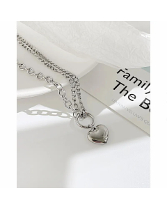 Fashion Plating Chain Stainless Steel Necklaces Heart Shape Stainless Steel Necklace