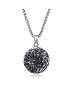 Casual Plating Stainless Steel Necklaces Round Stainless Steel Titanium Steel Pendant Necklace