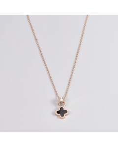 Cassical Four Leaf Clover Titanium Steel Pendant Necklace Inlaid Shell Shell Stainless Steel Necklaces