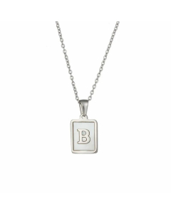 Fashion Plating Letter Titanium Steel Pendant Necklace 