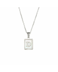 Fashion Plating Letter Titanium Steel Pendant Necklace 