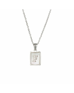 Fashion Plating Letter Titanium Steel Pendant Necklace 