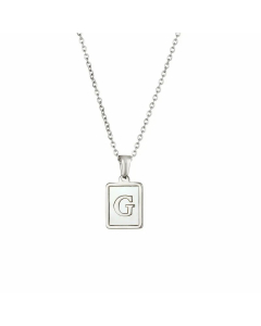 Fashion Plating Letter Titanium Steel Pendant Necklace 
