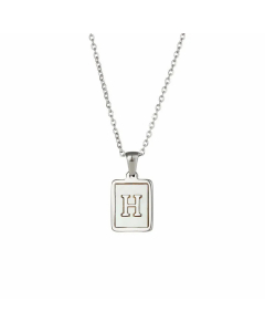 Fashion Plating Letter Titanium Steel Pendant Necklace 