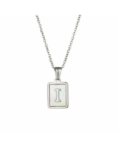 Fashion Plating Letter Titanium Steel Pendant Necklace 