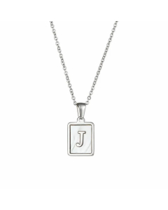 Fashion Plating Letter Titanium Steel Pendant Necklace 