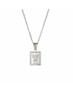 Fashion Plating Letter Titanium Steel Pendant Necklace 