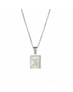 Fashion Plating Letter Titanium Steel Pendant Necklace 