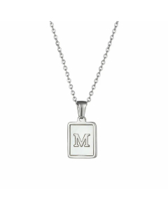 Fashion Plating Letter Titanium Steel Pendant Necklace 