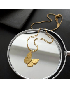 Temperament Butterfly Titanium Steel Necklaces Earrings