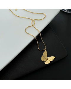Temperament Butterfly Titanium Steel Necklaces Earrings