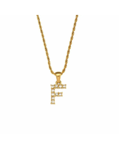Fashion Plating Zircon Stainless Steel Necklaces Letter Stainless Steel Pendant Necklace 
