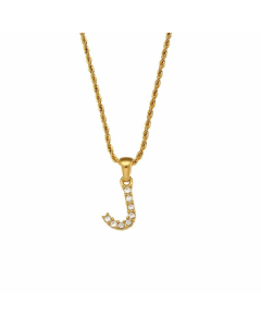 Fashion Plating Zircon Stainless Steel Necklaces Letter Stainless Steel Pendant Necklace 