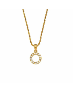 Fashion Plating Zircon Stainless Steel Necklaces Letter Stainless Steel Pendant Necklace 