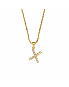 Fashion Plating Zircon Stainless Steel Necklaces Letter Stainless Steel Pendant Necklace 