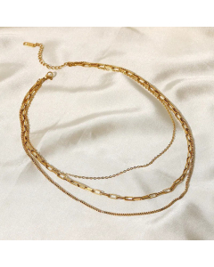 Fashion Mutil- Layers Necklaces Gold Plated Stainless Steel Necklaces