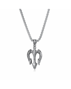 Fashion Plating Stainless Steel Necklaces Trident Stainless Steel Necklace 