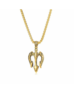Fashion Plating Stainless Steel Necklaces Trident Stainless Steel Necklace 