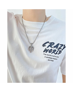 Fashion Plating Stainless Steel Necklaces Trident Stainless Steel Necklace 
