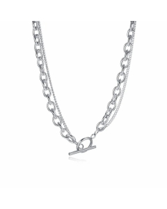 Fashion OT Buckle Stainless Steel Titanium Steel Necklace Plating Stainless Steel Necklaces